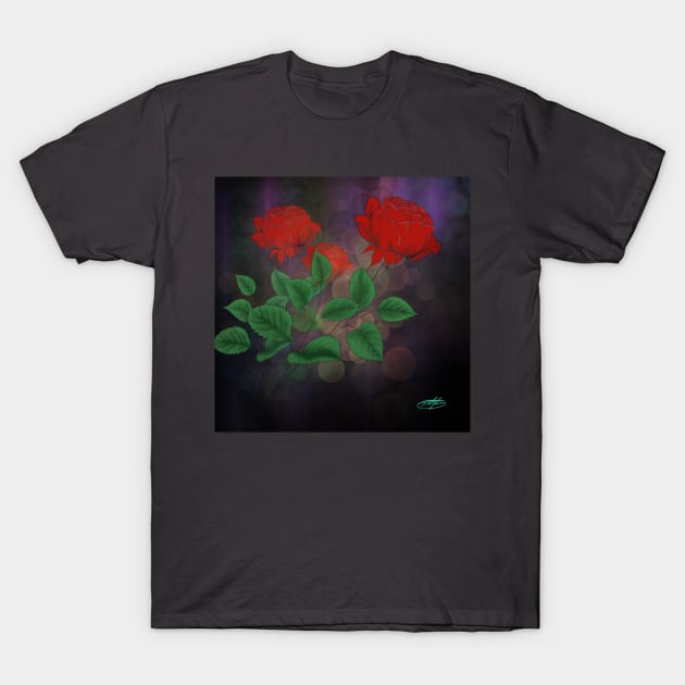 Red roses T-Shirt by Richardramirez82